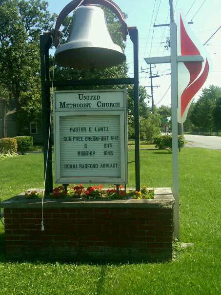 The Sign Outside Cedar Lake UMC